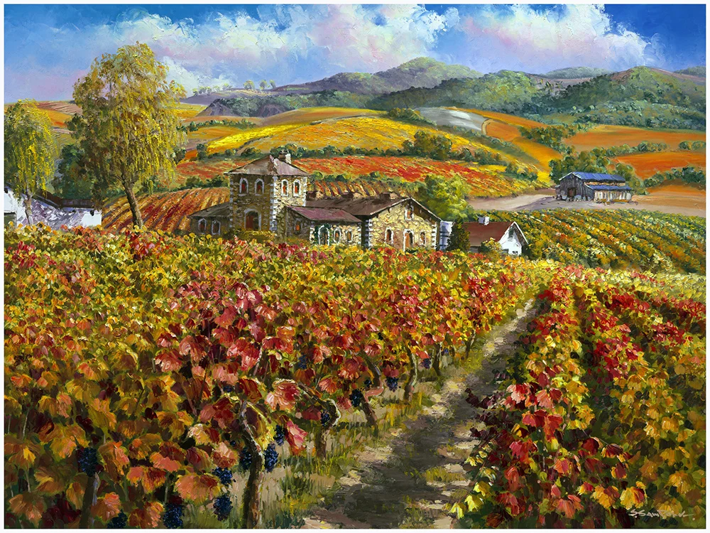 Sam Park - Red Vineyard Napa — Sienna Fine Art